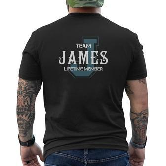James Shirts Team James Lifetime Member Name Shirts Mens Back Print T-shirt - Seseable
