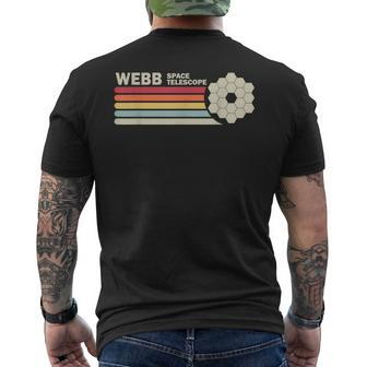 James Webb Space Telescope Retro Jwst Webb Telescope Mens Back Print T-shirt - Thegiftio UK
