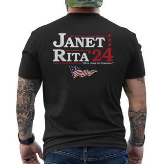 Janet And Rita 2024 Here Come The Grannies Men's T-shirt Back Print - Monsterry