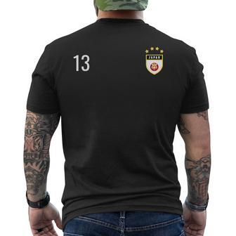 Japan Number 13 Soccer Flag Football Thirn Japanese Men's T-shirt Back Print - Monsterry UK