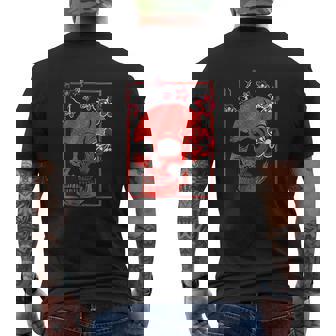 Japanese Demon Art Face Skull Devil Oni Harajuku Aesthetic Mens Back Print T-shirt - Thegiftio
