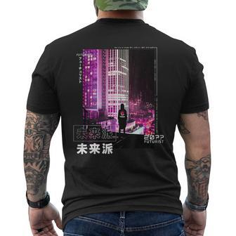 Japanese Retro Cyberpunk Aesthetic In Asian Cyberpunk Men's T-shirt Back Print - Thegiftio UK