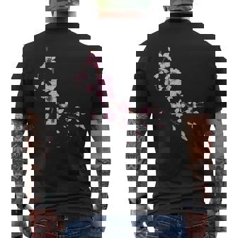 Japón Primavera Flores Japonés Cerezo Flor Árbol Camiseta Hombre Estampado Espalda - Regaloses