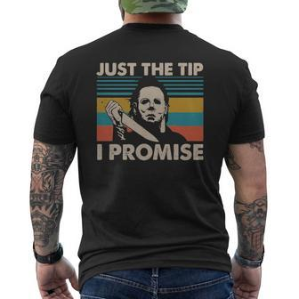 Jason Voorhees Just The Tip I Promise Mens Back Print T-shirt - Thegiftio UK