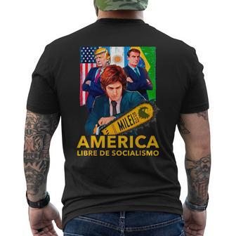 Javier Milei Presidente 2023 America Libre De Socialismo Men's T-shirt Back Print | Mazezy UK