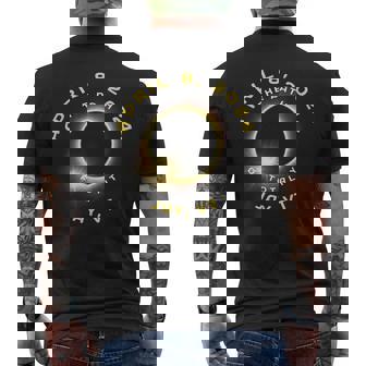 Jay Vermont Solar Eclipse Totality April 8 2024 Men's T-shirt Back Print - Seseable