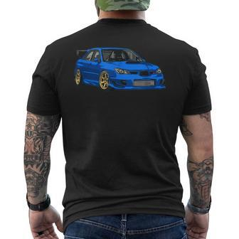 Jdm Car Rally Blue Men's T-shirt Back Print - Monsterry UK