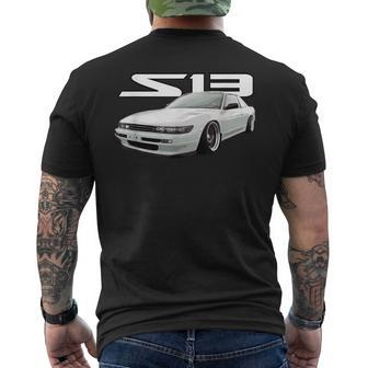 Jdm Car S13 240 180 Drift Coupé Super White Men's T-shirt Back Print - Monsterry CA