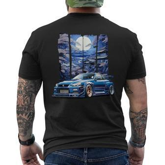 Jdm Japan Rising Sun R34 Car Drift Car Lovers Japanese Car Men's T-shirt Back Print - Thegiftio UK