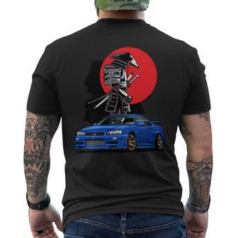 Jdm Skyline R34 Car Tuning Japan Samurai Drift Men's T-shirt Back Print - Monsterry
