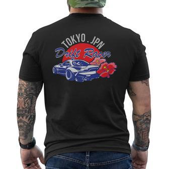Jdm Tokyo Japan Drift Race Car Tuning Retro Vintage Graphic Men's T-shirt Back Print - Monsterry