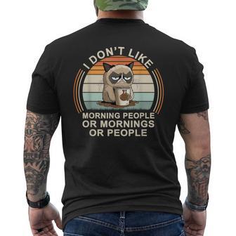 Je N'aime Pas Les Gens Du Matin Ou Les Matins Ou Les Gens T-shirt imprimé au dos - Cadeauxyz