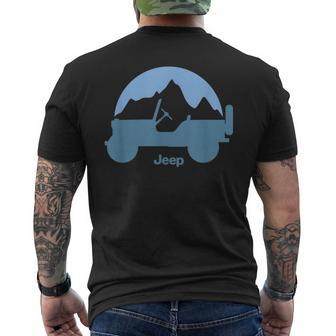 Jeep Willys Mountains Men's T-shirt Back Print - Seseable