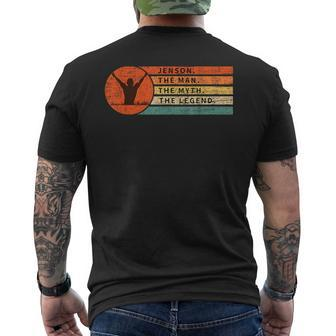 Jenson Man Myth Legend Retro Vintage Birthday Men's T-shirt Back Print - Seseable