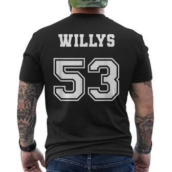 Jersey Style 53 1953 Willys 4X4 Vintage Mb Army Truck Car Men's T-shirt Back Print - Monsterry DE