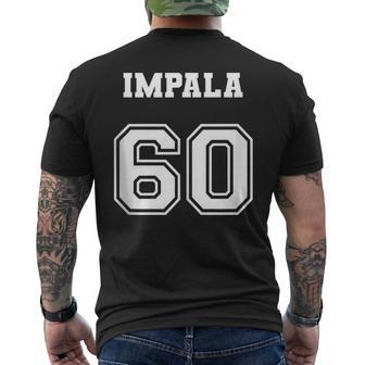 Jersey Style 60 1960 Impala Old School Lowrider Men's T-shirt Back Print - Monsterry