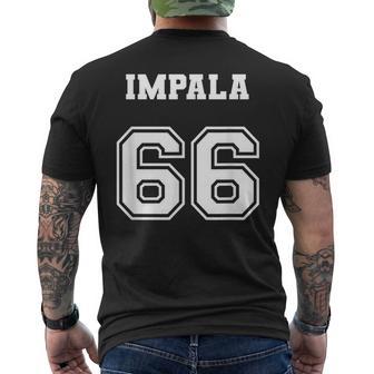 Jersey Style 66 1966 Impala Old School Lowrider Men's T-shirt Back Print - Monsterry