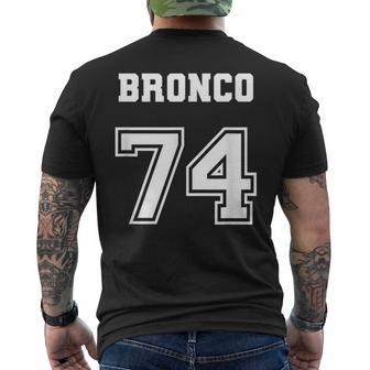 Jersey Style Bronco 74 1974 Old School Suv 4X4 Offroad Truck Men's T-shirt Back Print - Monsterry