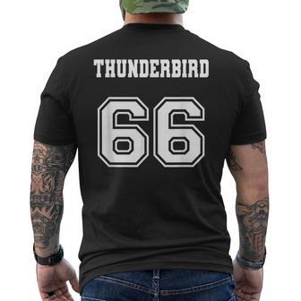 Jersey Style Thunderbird 66 1966 Muscle Classic Car Men's T-shirt Back Print - Monsterry