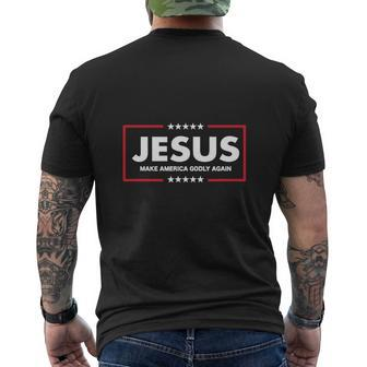 Jesus Make America Godly Again Mens Back Print T-shirt - Thegiftio UK