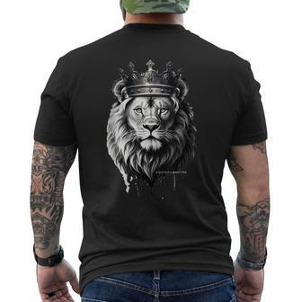 Jesus Christ Lion Of Judah Men's T-shirt Back Print - Monsterry DE