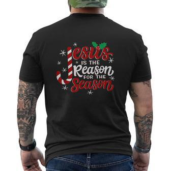 Jesus Is The Reason For The Season Christmas Christian Xmas Cute Mens Back Print T-shirt - Thegiftio UK