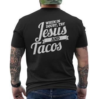 Jesus And Tacos Cinco De Mayo Taco Men's T-shirt Back Print - Monsterry CA