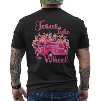 Jesus Take The Wheel Truck God Believer Men's T-shirt Back Print | Mazezy DE