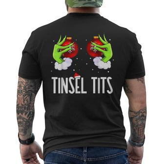Jingle Balls Tinsel Tits Couples Christmas Matching Couple V32 Mens Back Print T-shirt - Thegiftio UK