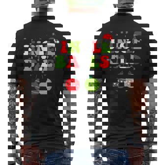 Jingle Balls Tinsel Tits Groovy Christmas Couple Chestnut V2 Mens Back Print T-shirt - Thegiftio UK