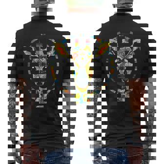 Jirafa Arte Colorido Animales Zoo Jirafa Camiseta Hombre Estampado Espalda - Regaloses