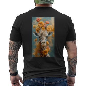 Jirafa Serie Animal Camiseta Hombre Estampado Espalda - Regaloses