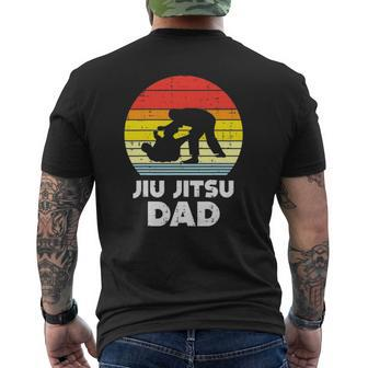 Jiu Jitsu Dad Sunset Retro Brazilian Martial Arts Men Mens Back Print T-shirt | Mazezy AU