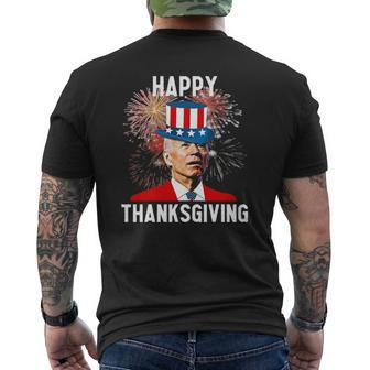 Joe Biden Thanksgiving For 4Th Of July Mens Back Print T-shirt - Thegiftio