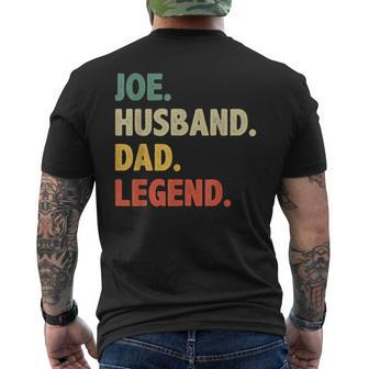 Joe Husband Dad Legend Vintage Joe Name Men's T-shirt Back Print - Seseable