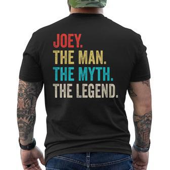 Joey The Man The Myth The Legend For Joey Men's T-shirt Back Print - Seseable