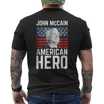 John Mccain American Hero Veteran Memorial Men's T-shirt Back Print - Monsterry