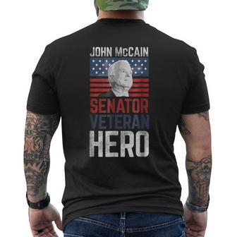 John Mccain Senator Veteran Hero Memorial Men's T-shirt Back Print - Monsterry UK