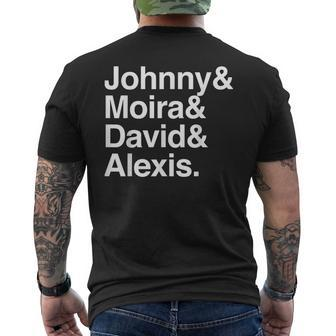 Johnny & Moira & David & Alexis Men's T-shirt Back Print - Monsterry