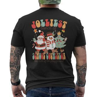Jolliest Bunch Of School Counselor Side Of The Playground Men's T-shirt Back Print - Seseable