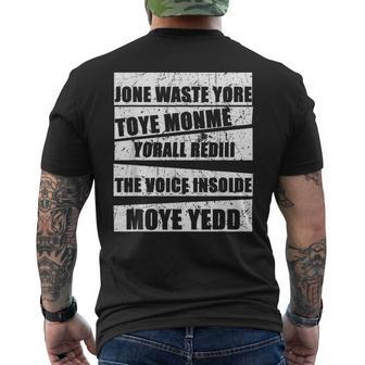 Jone Waste Yore Toye Monme Yorall Rediii The Voice Men's T-shirt Back Print - Thegiftio UK