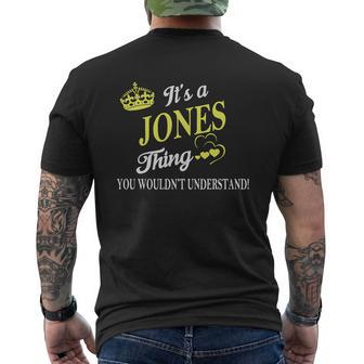 Jones Shirts It's A Jones Thing You Wouldn't Understand Name Shirts Mens Back Print T-shirt - Thegiftio UK
