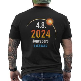 Jonesboro Arkansas Ar Total Solar Eclipse 2024 17 Men's T-shirt Back Print - Monsterry