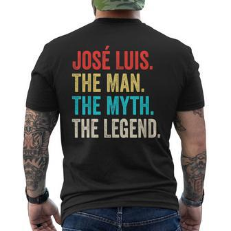 José Luis The Man The Myth The Legend For José Lu Men's T-shirt Back Print - Monsterry