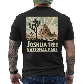 Joshua Tree National Park Vintage Hiking Camping Outdoor Men's T-shirt Back Print | Mazezy CA