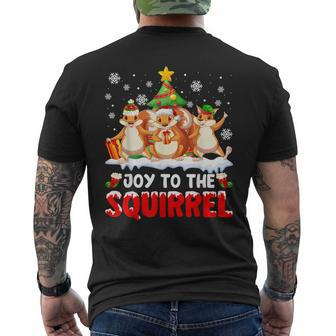 Joy To The Squirrel Christmas Santa Elf Squad Reindeer Xmas Mens Back Print T-shirt - Thegiftio UK