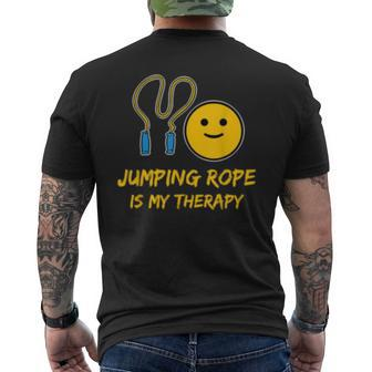 Jump Rope Is My Therapy Jumping Rope Men's T-shirt Back Print - Monsterry DE