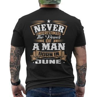 June Is My Birthday Father's Day June Party Men's T-shirt Back Print - Seseable