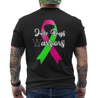 June Bugs Warriors Breast Cancer Awareness 2-Sided T Men's T-shirt Back Print - Monsterry DE
