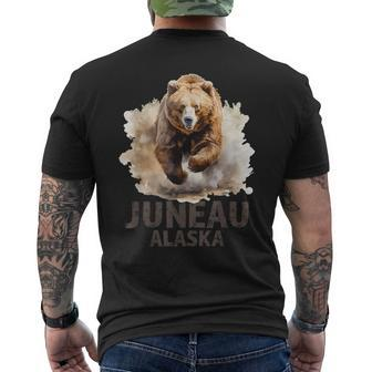 Juneau Alaska Bear Vintage Men's T-shirt Back Print - Monsterry CA